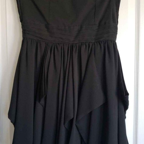 ASOS mini ruffle strapless dress black, size 8 - Picture 3 of 6